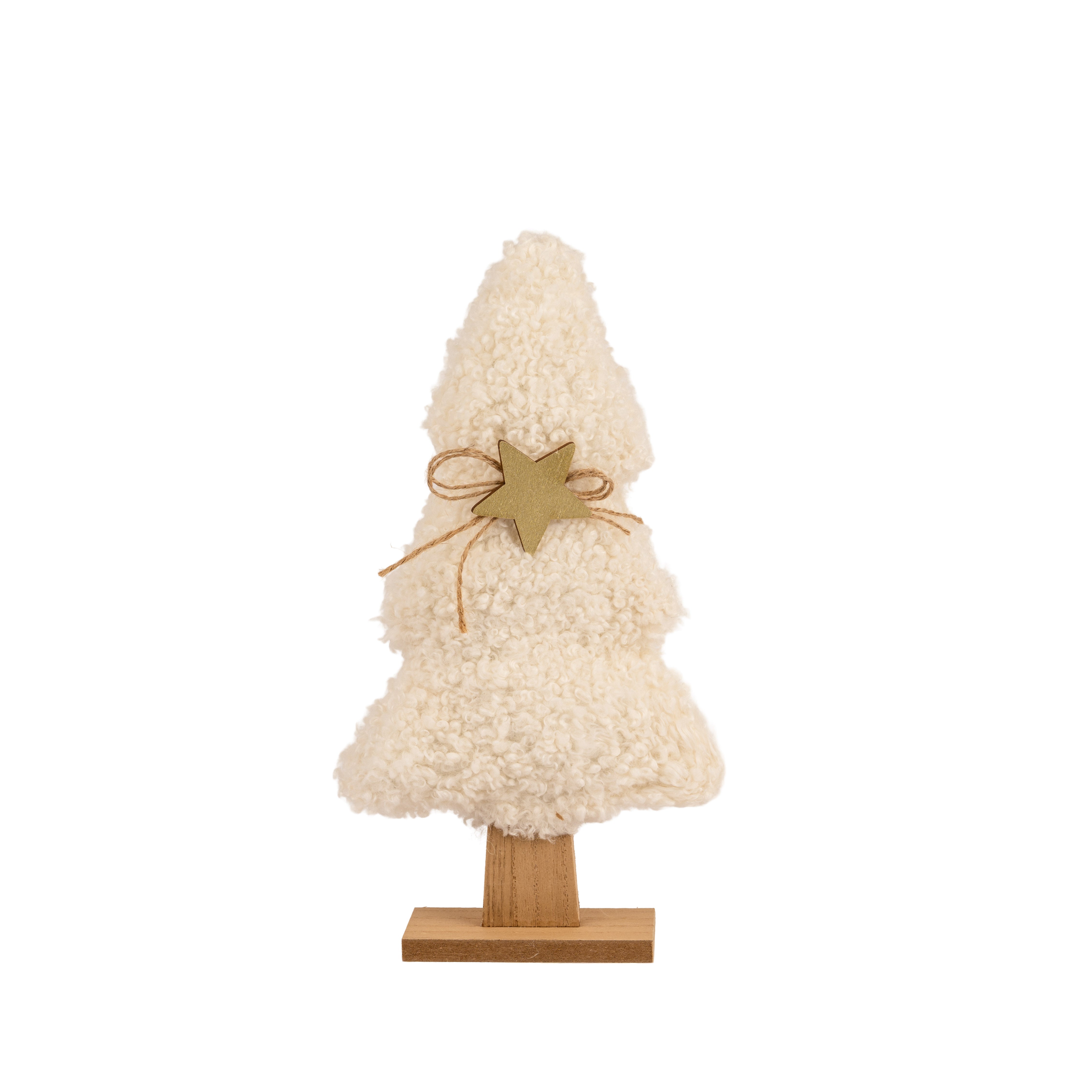 FLUFFY WHITE TREE WITH STAR