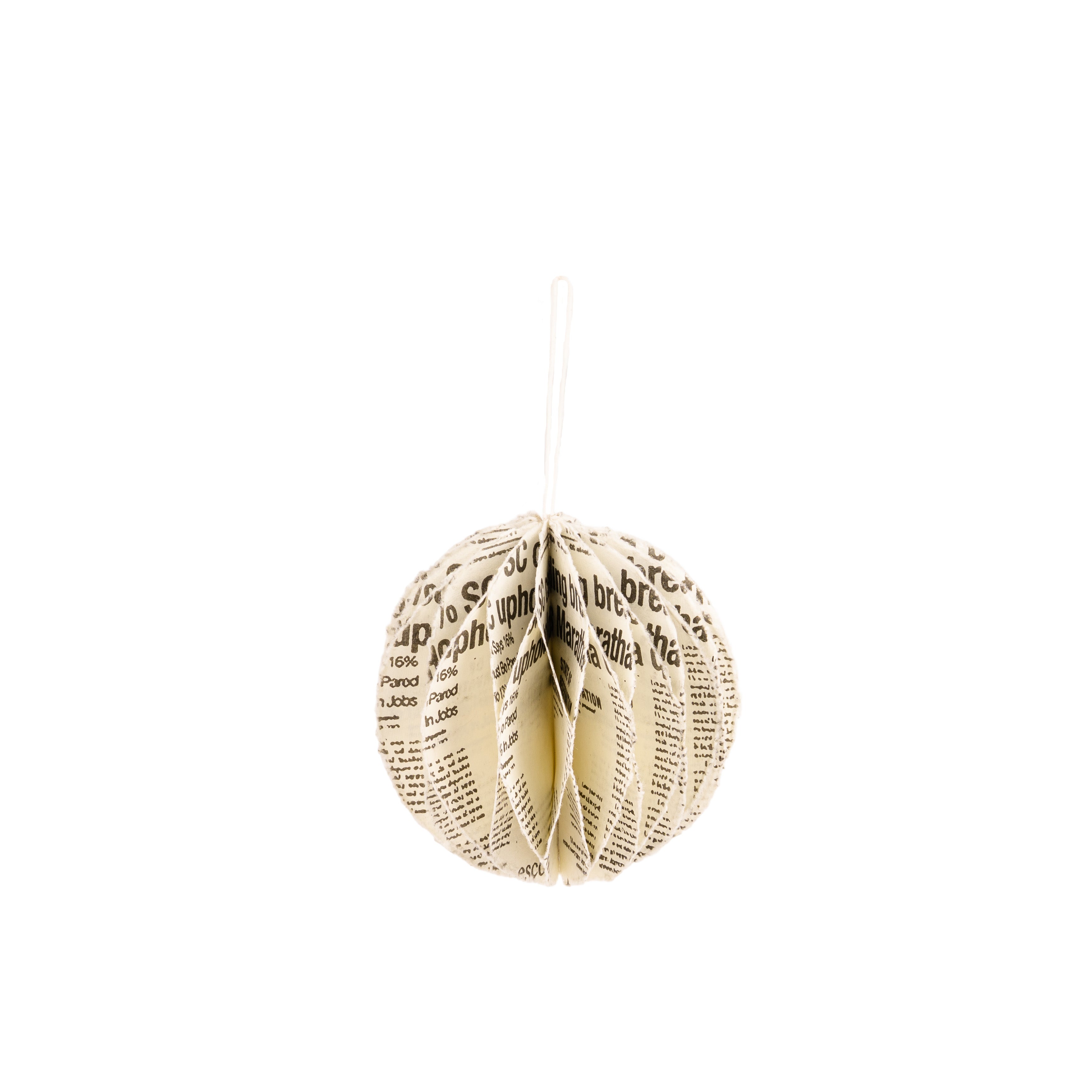Newspaper Foldable bauble
