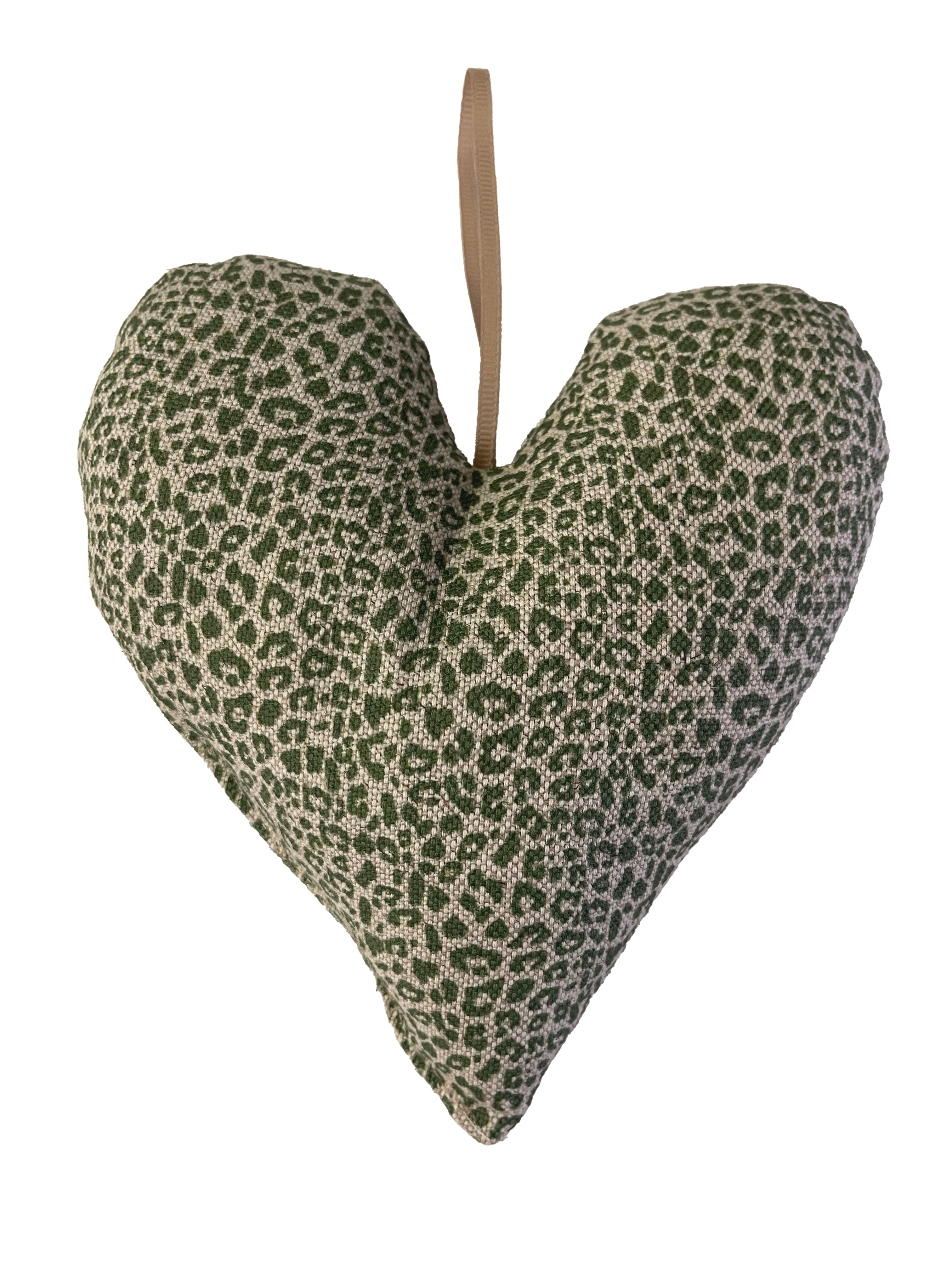 LATHAMS EXCLUSIVE LOVE HEART - LEOPARD - GREEN