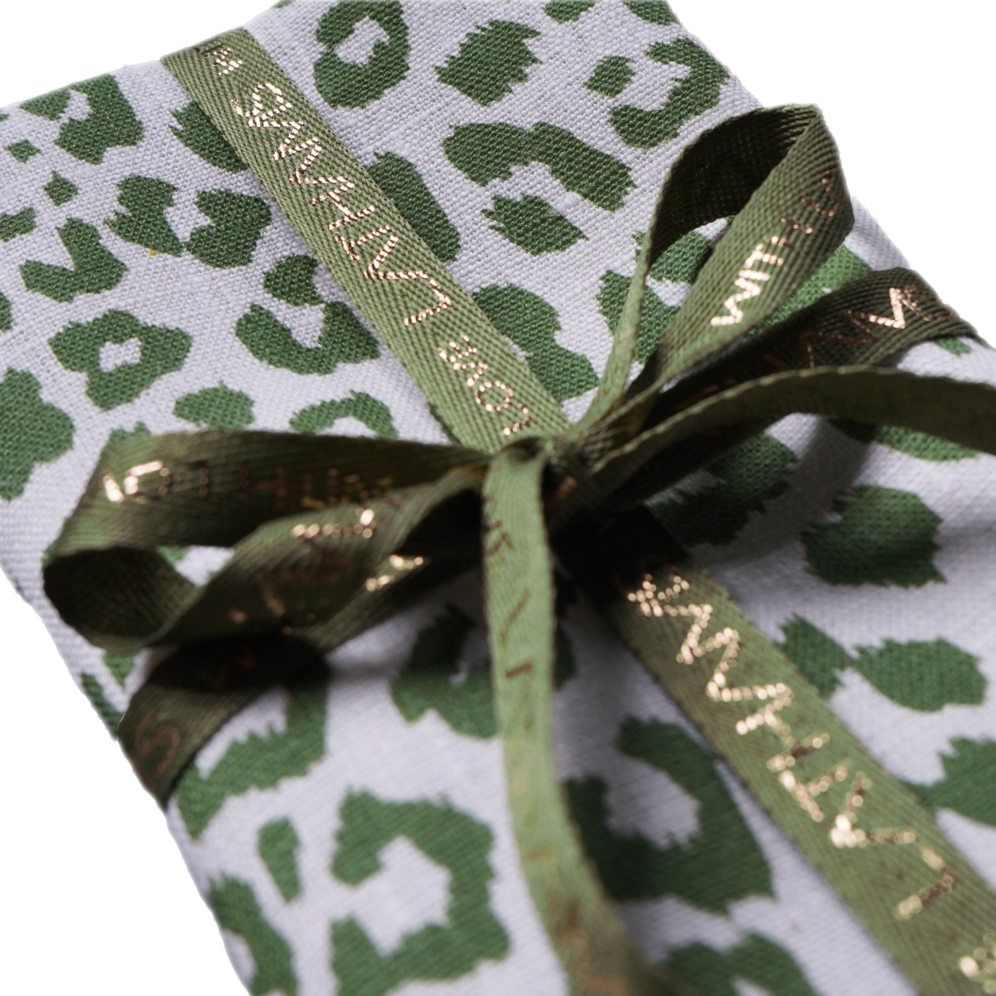 TIME FOR TEA NAPKIN GREEN LEOPARD