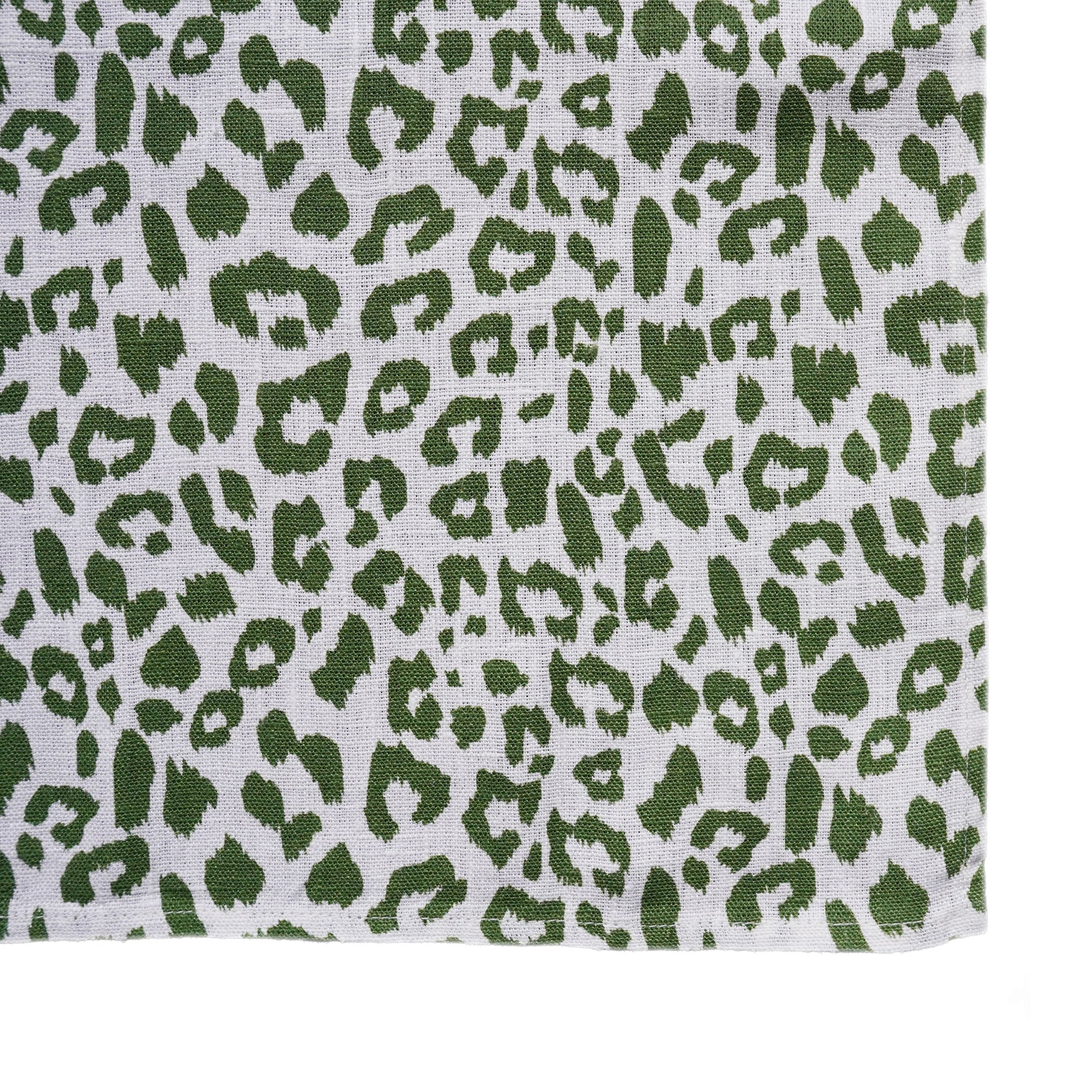 TIME FOR TEA NAPKIN GREEN LEOPARD