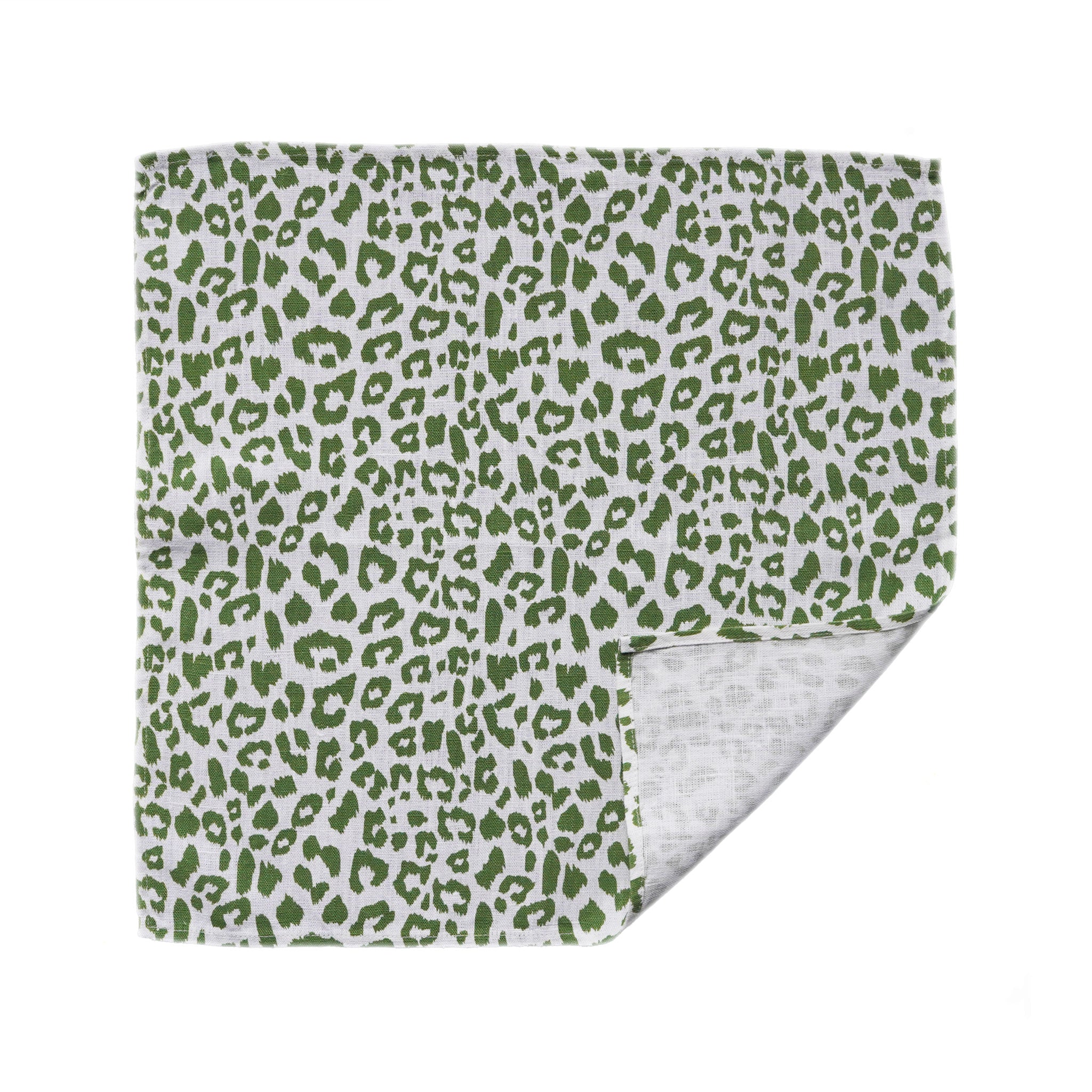 TIME FOR TEA NAPKIN GREEN LEOPARD