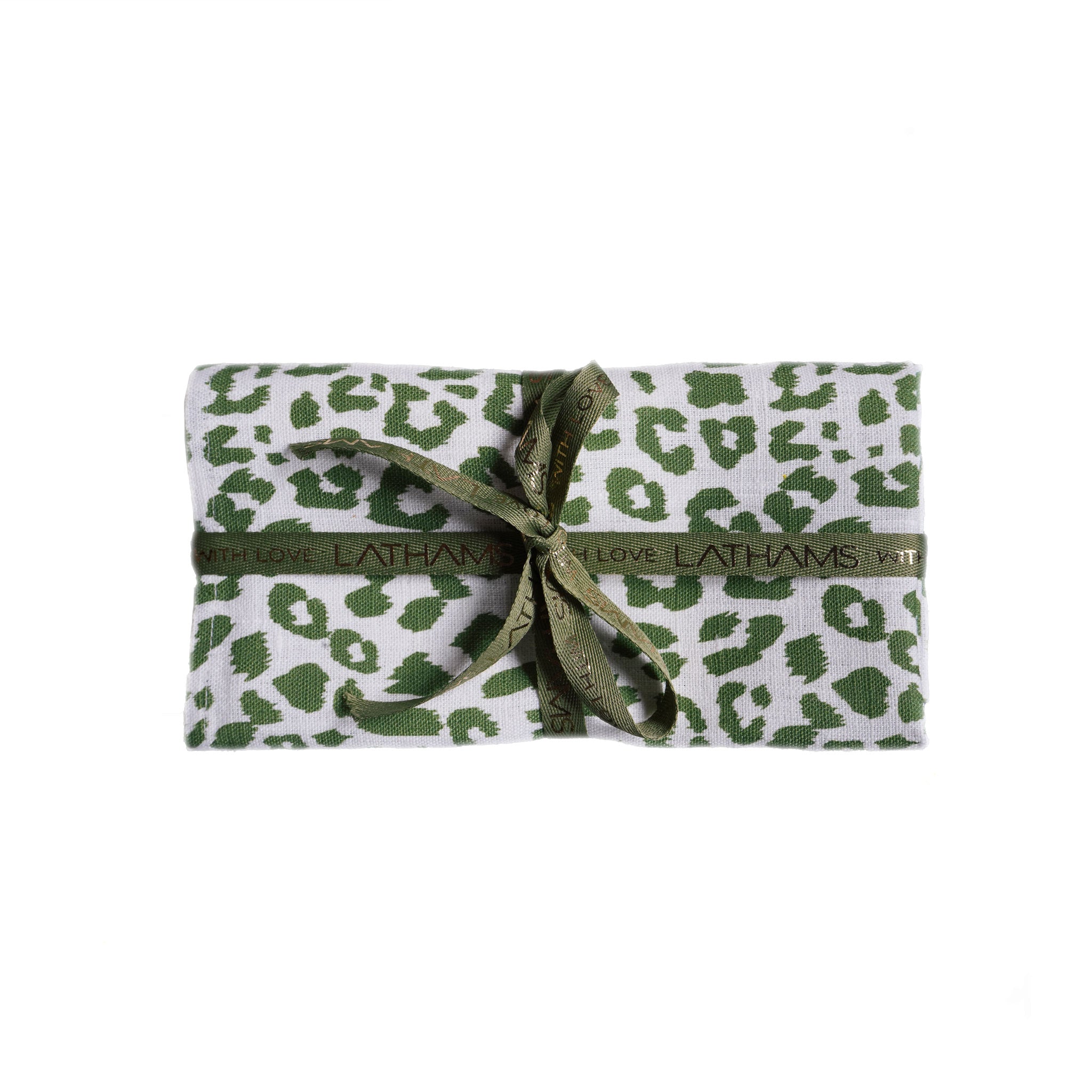 TIME FOR TEA NAPKIN GREEN LEOPARD