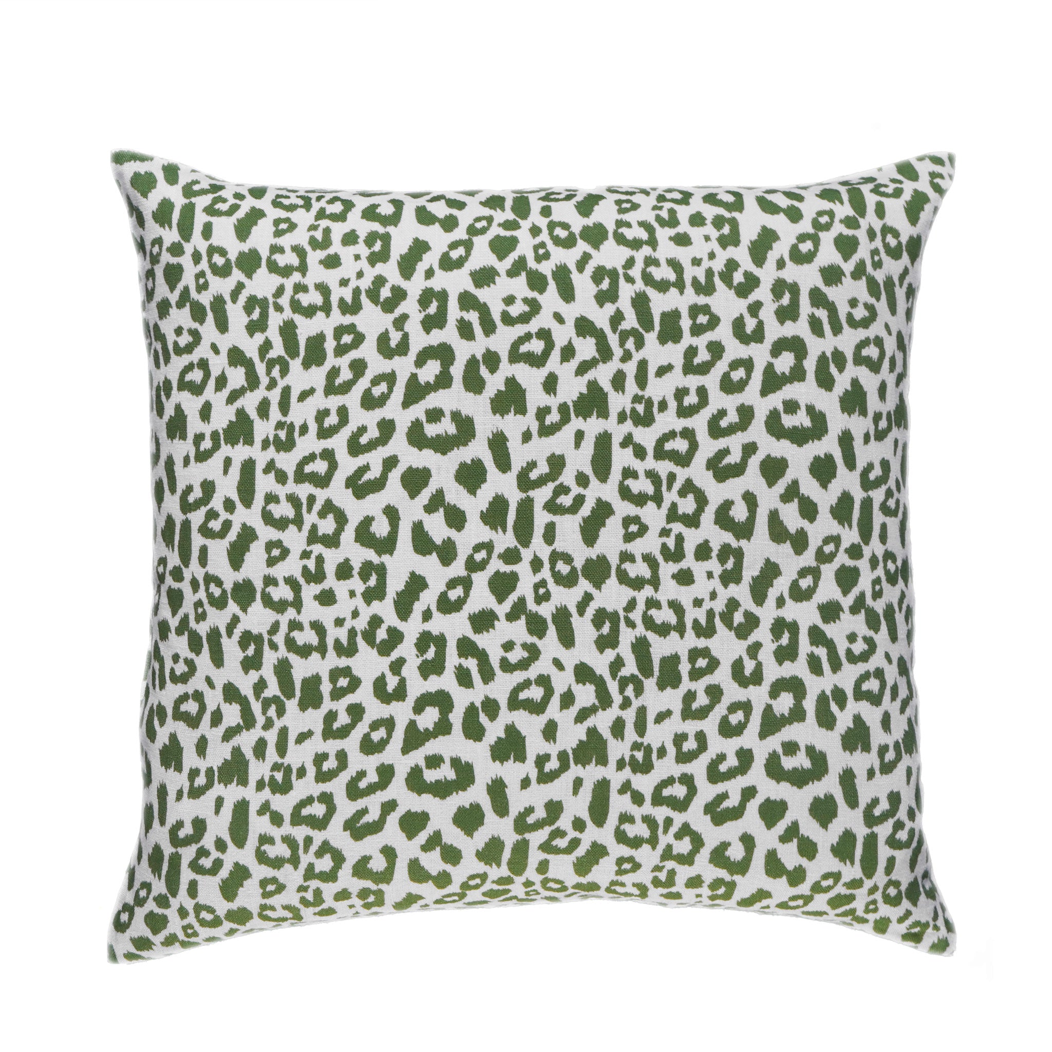 TIME FOR TEA GREEN LEOPARD CUSHION
