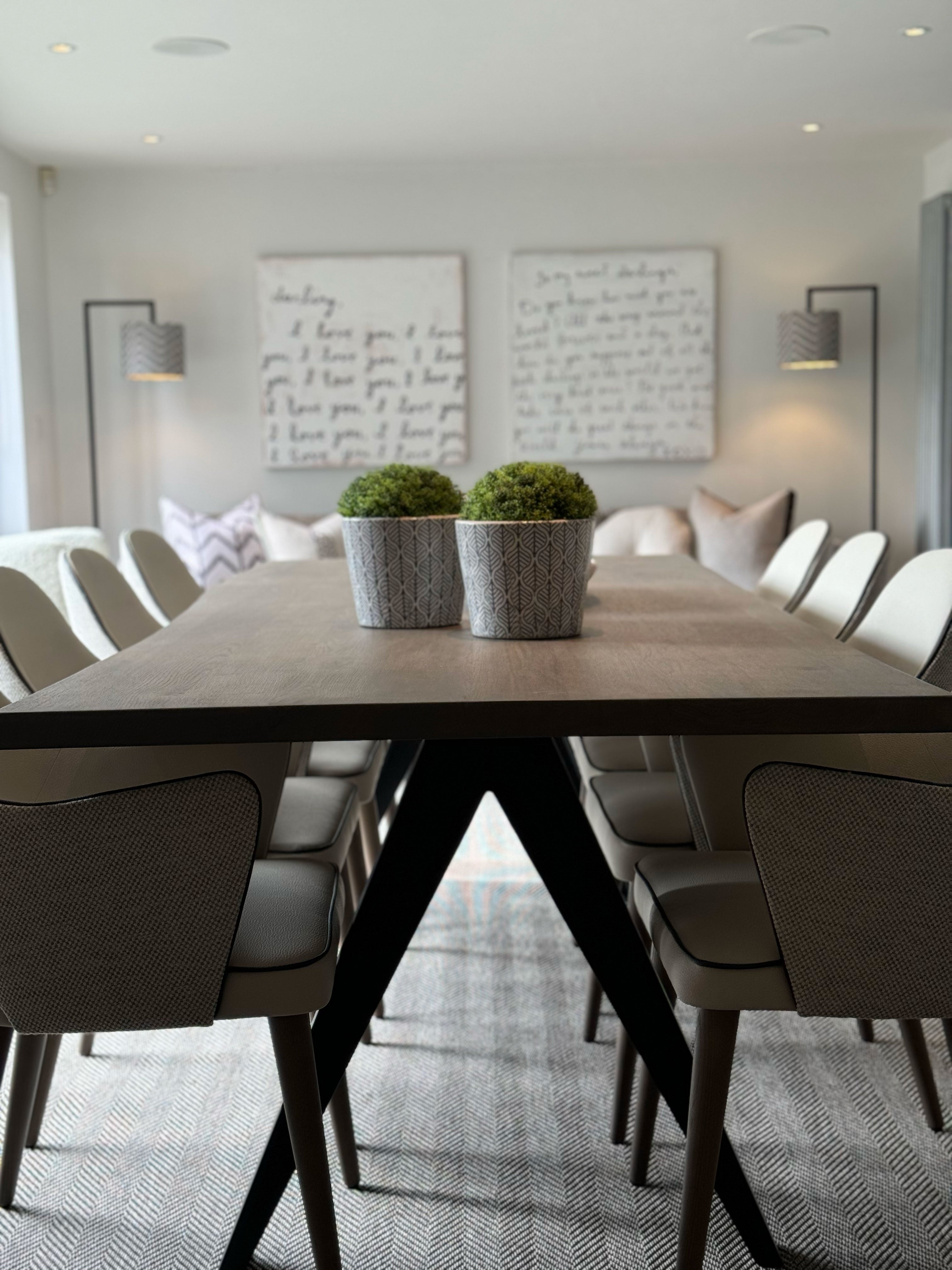 MISTWOOD DINING TABLE - OAK LEGS
