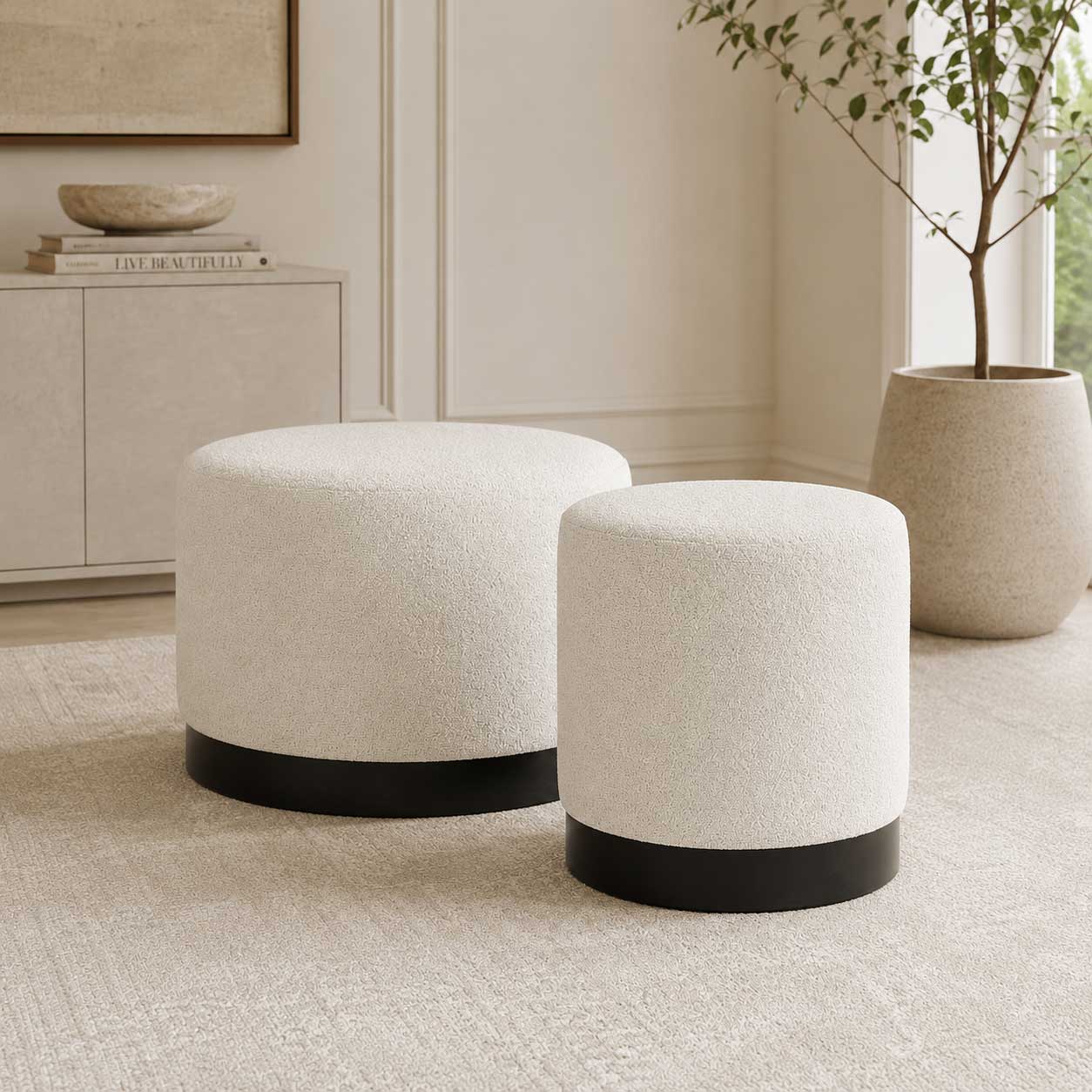 ODESSA ROUND STOOL - LARGE