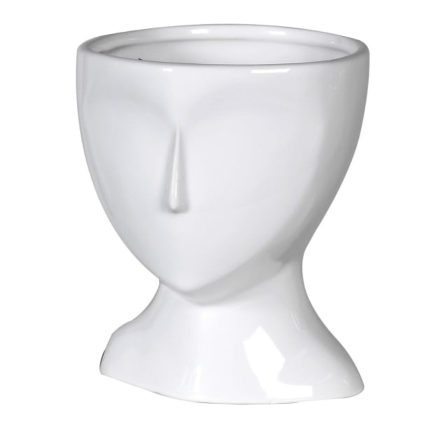 WHITE FACE VASE