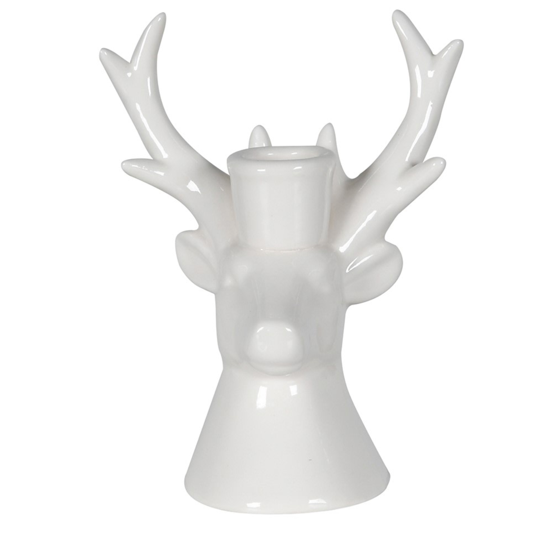 PORCELAIN STAG CANDLE HOLDER