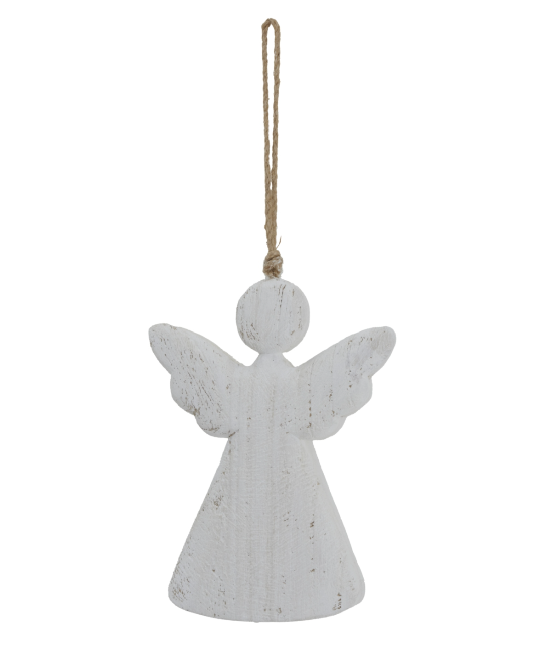 Whitewashed Rustic Hanging Angel