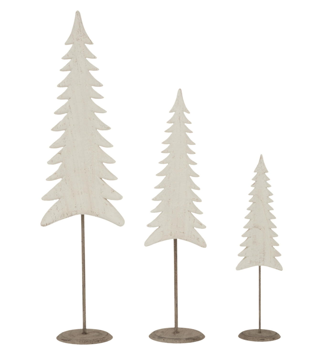 Whitewashed Tall Tree On Stand - Large