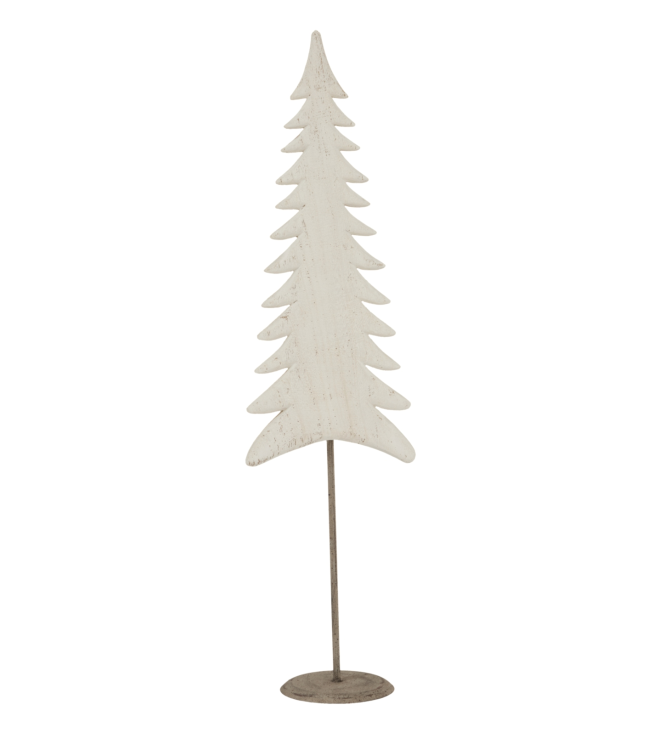 Whitewashed Tall Tree On Stand - Large