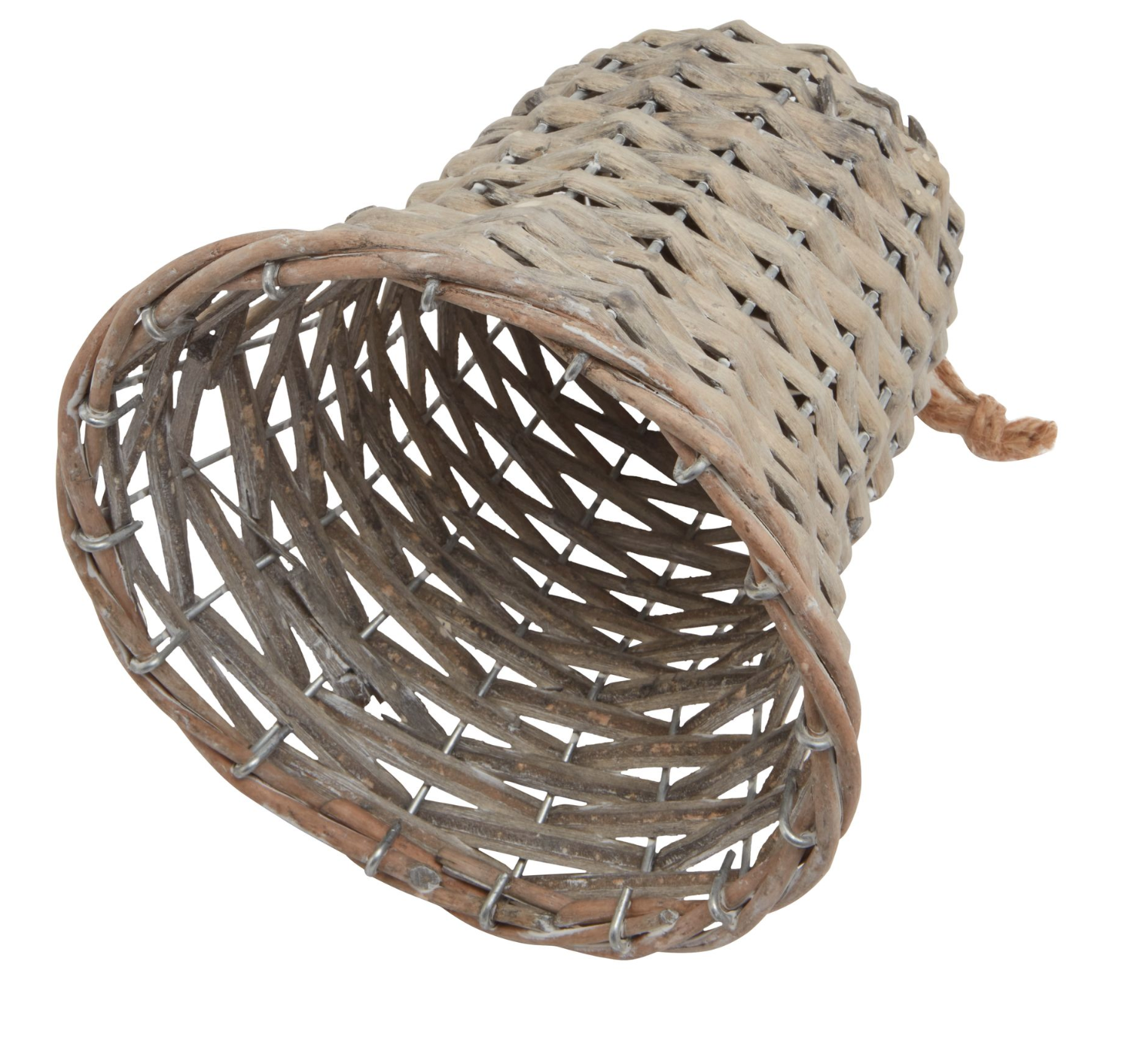 WICKER BELL DECORATION