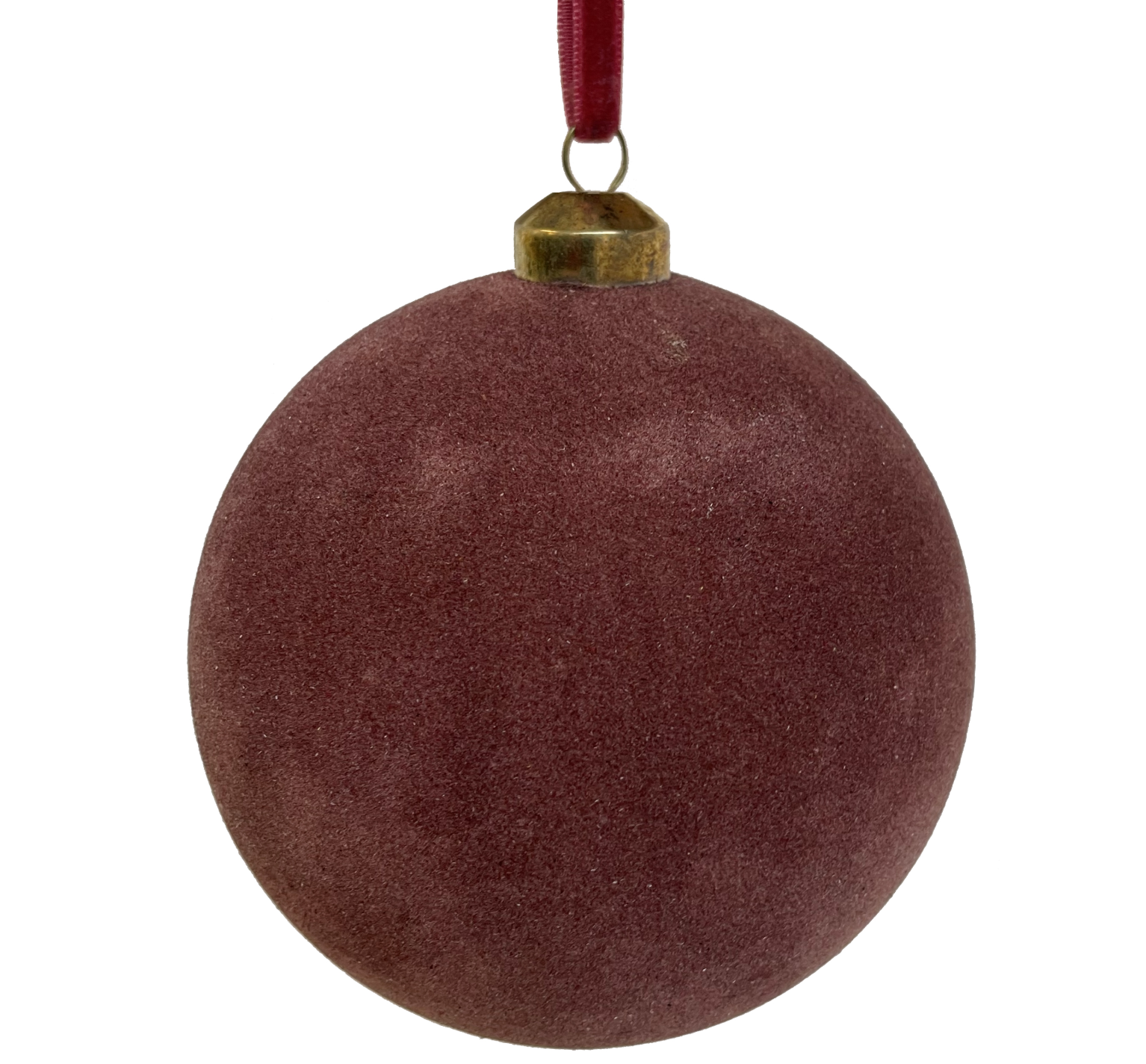 Glass ball plum velvet