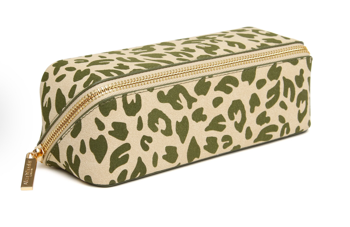 TRAVEL CASE-  GREEN LEOPARD