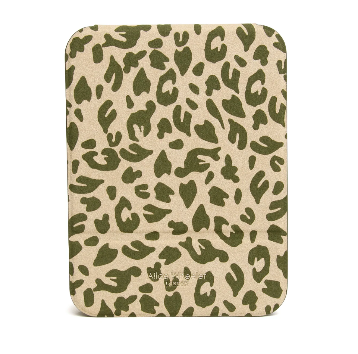 FOLDING MIRROR -GREEN LEOPARD