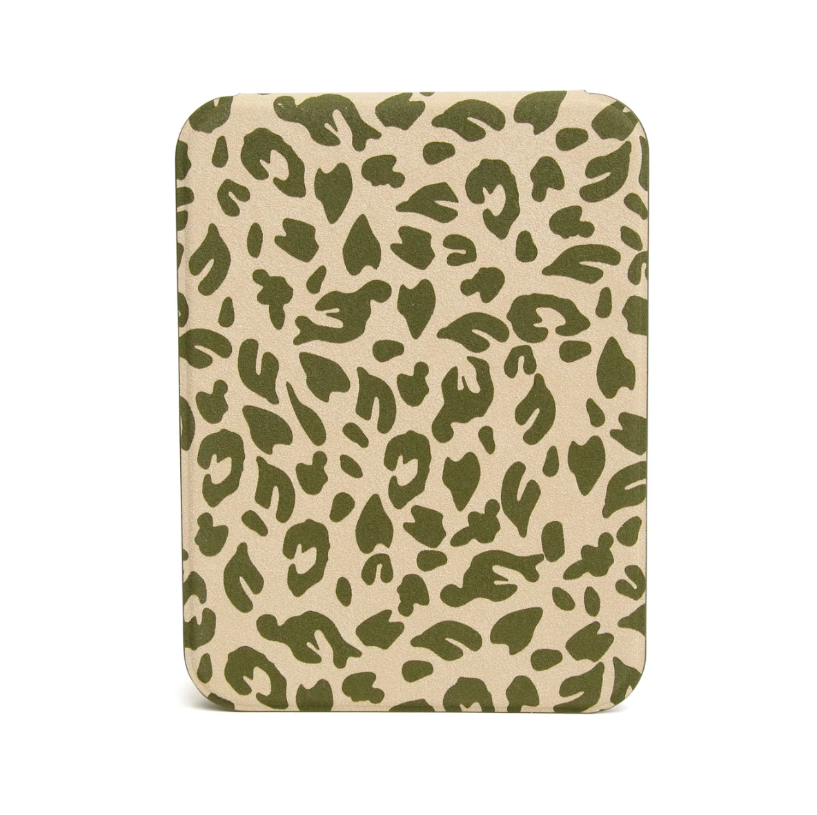 FOLDING MIRROR -GREEN LEOPARD