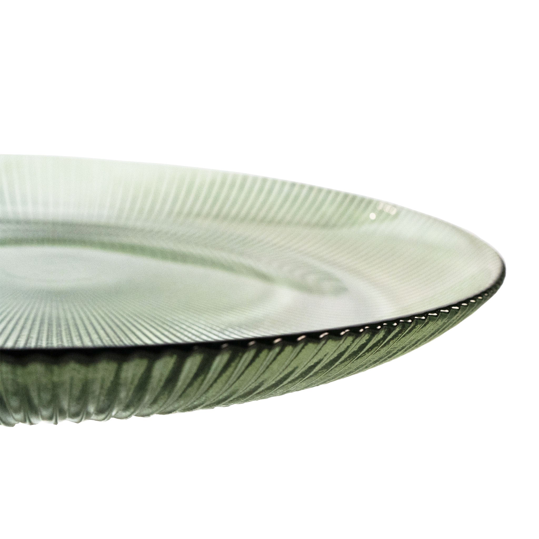 RIBBED GLASS PLATE - L