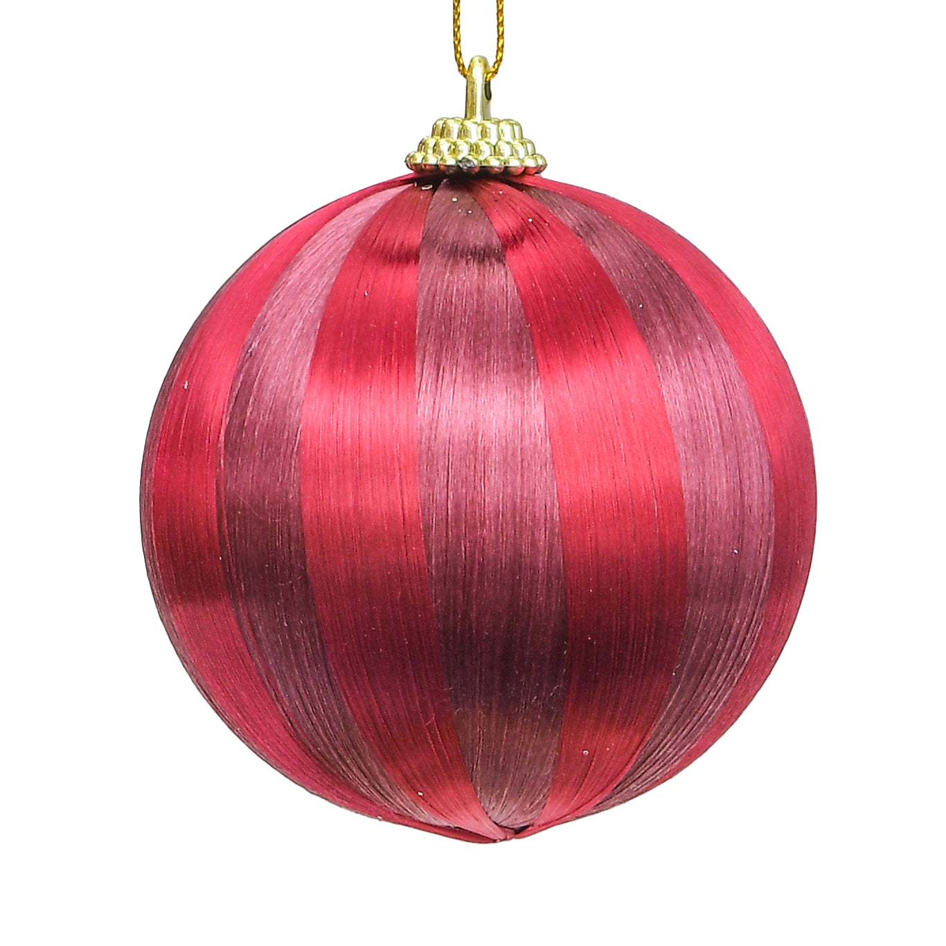 STRIPED BALL DECORATION - RED