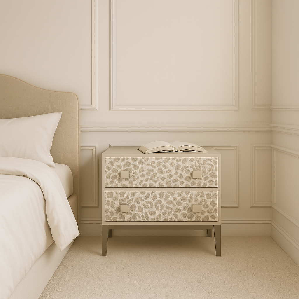TREASURE ME NIGHTSTAND - WIDE - FABRIC DRAWERS