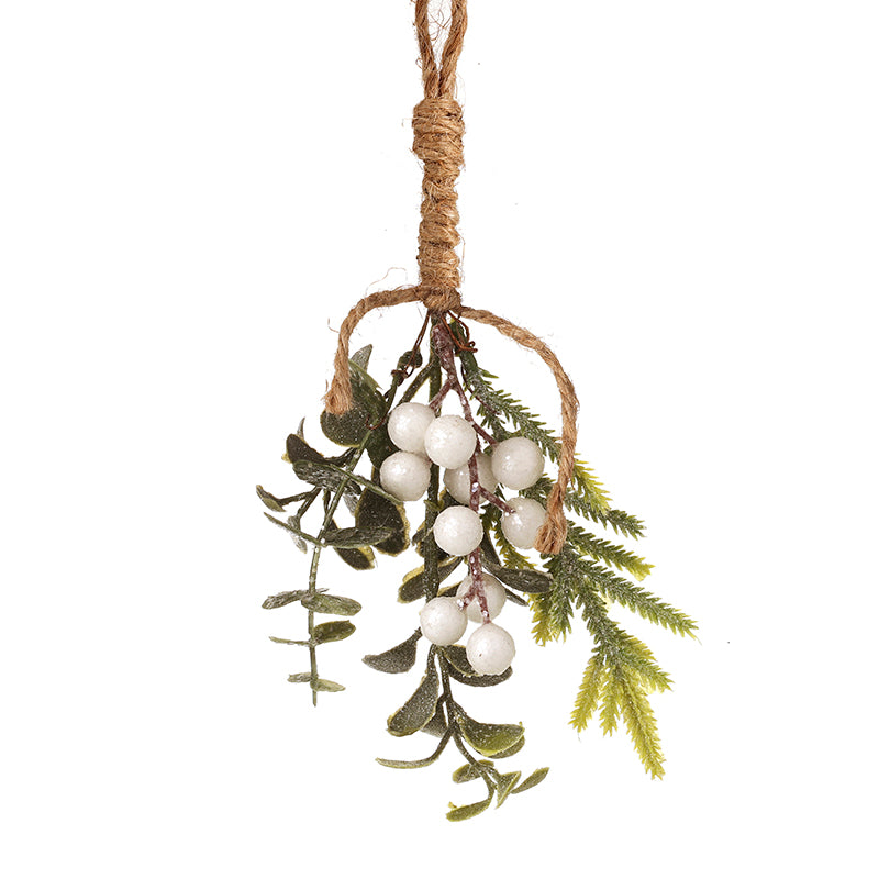 WHITE BERRY & FERN DECORATION