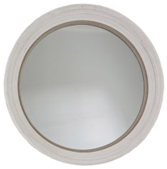 WHITE ROUND MIRROR