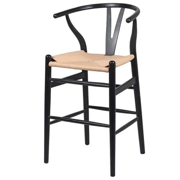WISHBONE BAR STOOL - BLACK