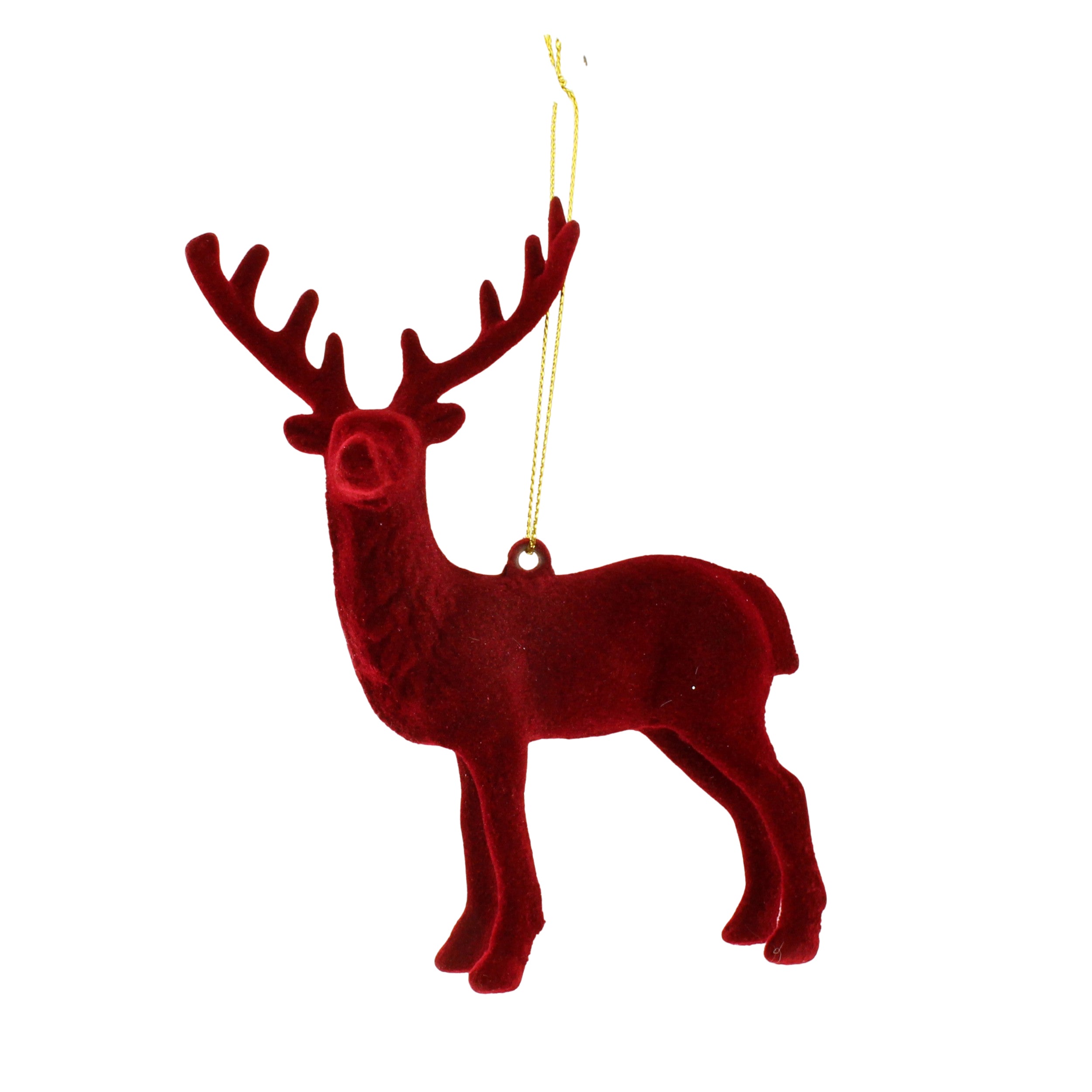 HANGING FLOCKED REINDEER