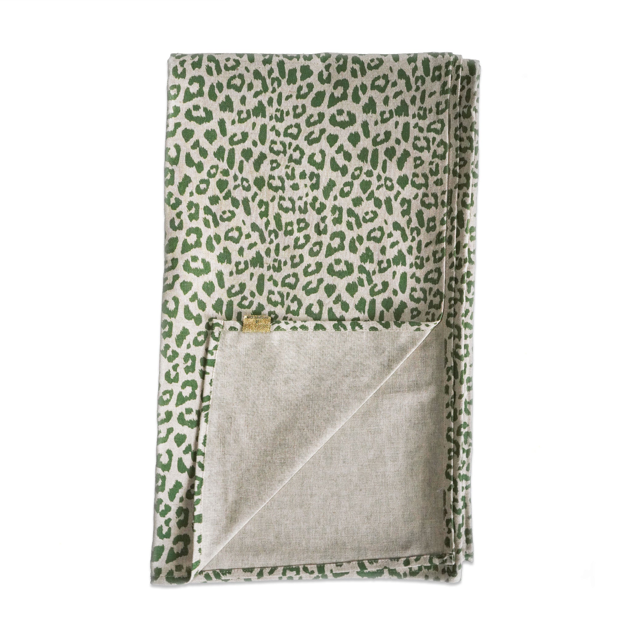 GREEN LEOPARD TABLE CLOTH