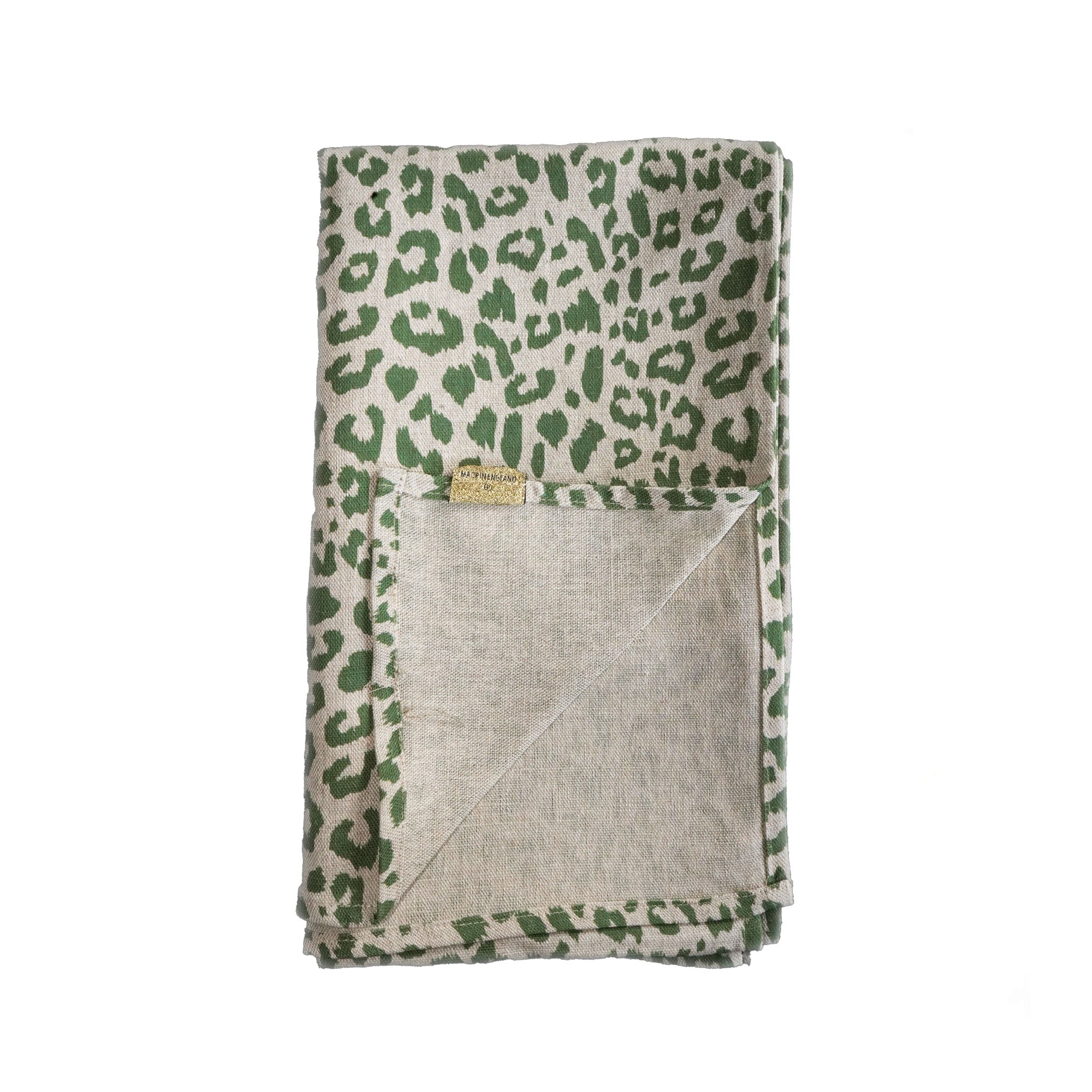 GREEN LEOPARD TABLE RUNNER - LARGE