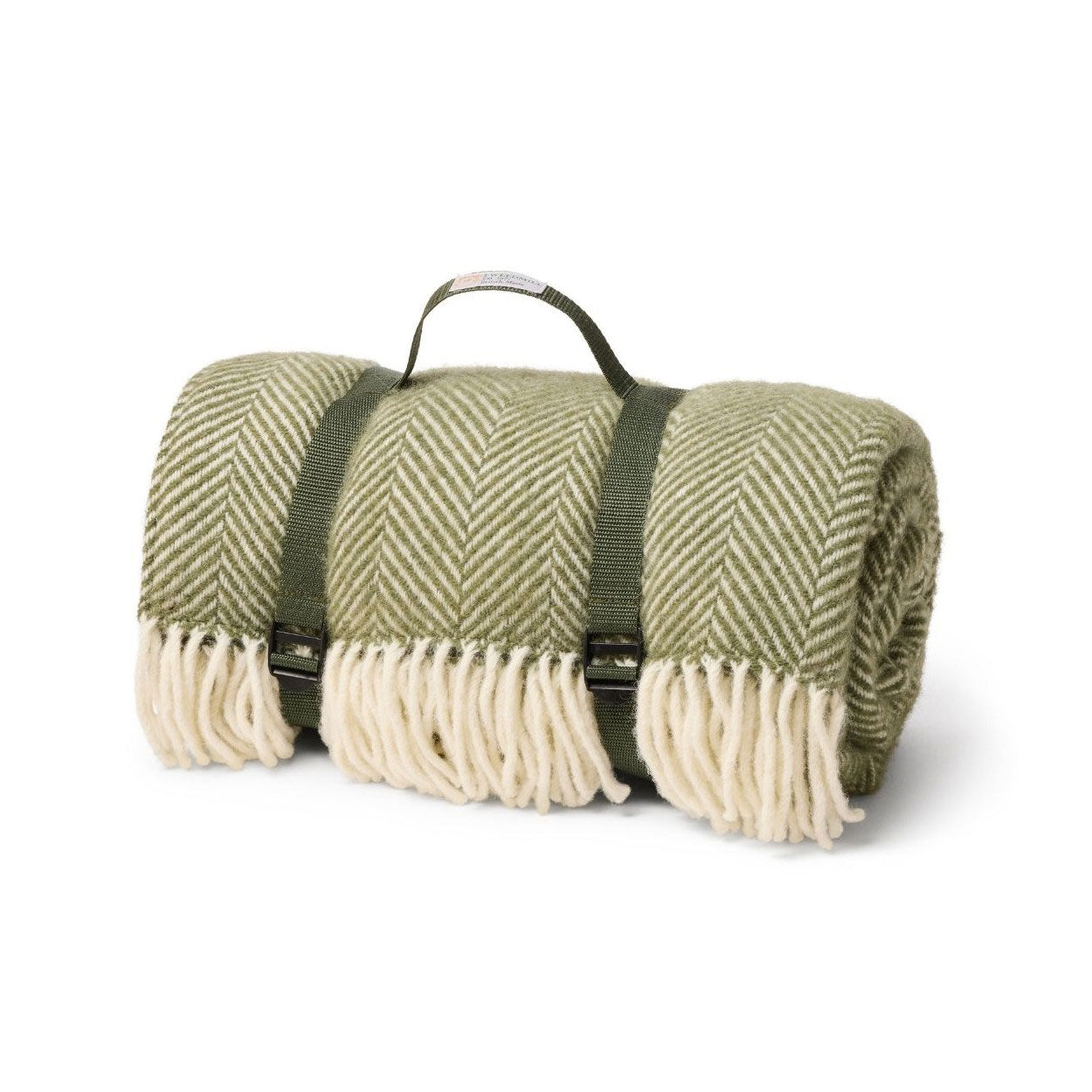 PICNIC THROW - FISHBONE OLIVE